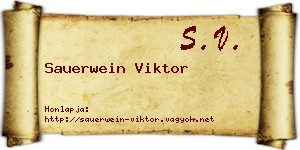 Sauerwein Viktor névjegykártya
